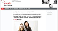 Desktop Screenshot of impulspersonal.ch