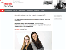 Tablet Screenshot of impulspersonal.ch